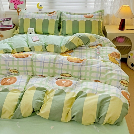 91家纺网 家纺一手货源 找家纺 （总）乐童 2024新款直播爆款13070纯棉印花吊边款一字绣四件套-第七波