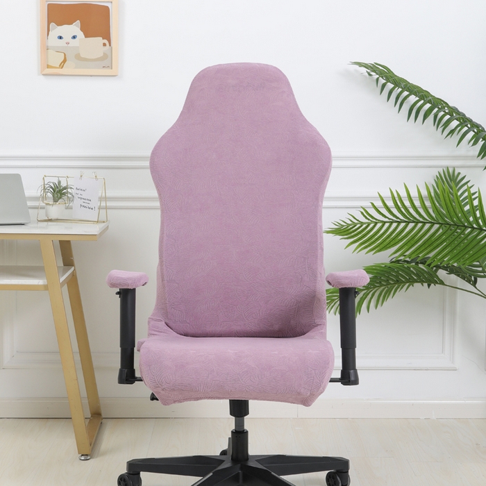 91家纺网 家纺一手货源 找家纺 千彤沙发垫 2024新款小树叶电竞椅子套 小树叶-紫色