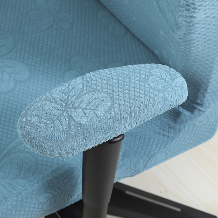 91家纺网 家纺一手货源 找家纺 千彤沙发垫 2024新款三叶草电竞椅子套 三叶草-水蓝