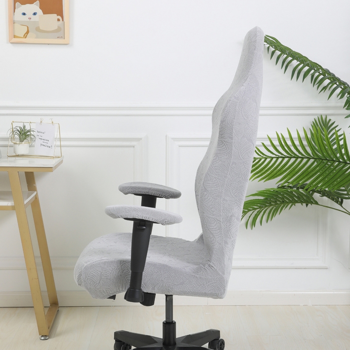 91家纺网 家纺一手货源 找家纺 千彤沙发垫 2024新款小树叶电竞椅子套 小树叶-银灰