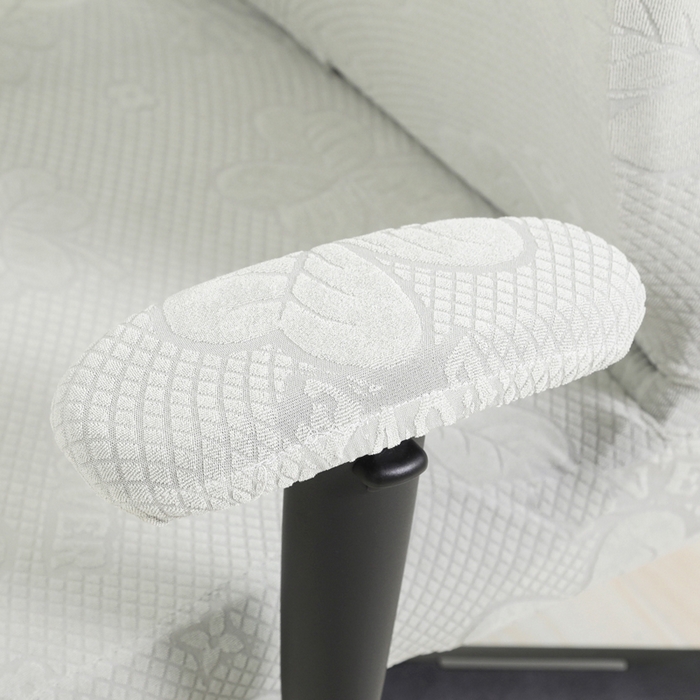 91家纺网 家纺一手货源 找家纺 千彤沙发垫 2024新款三叶草电竞椅子套 三叶草-银灰