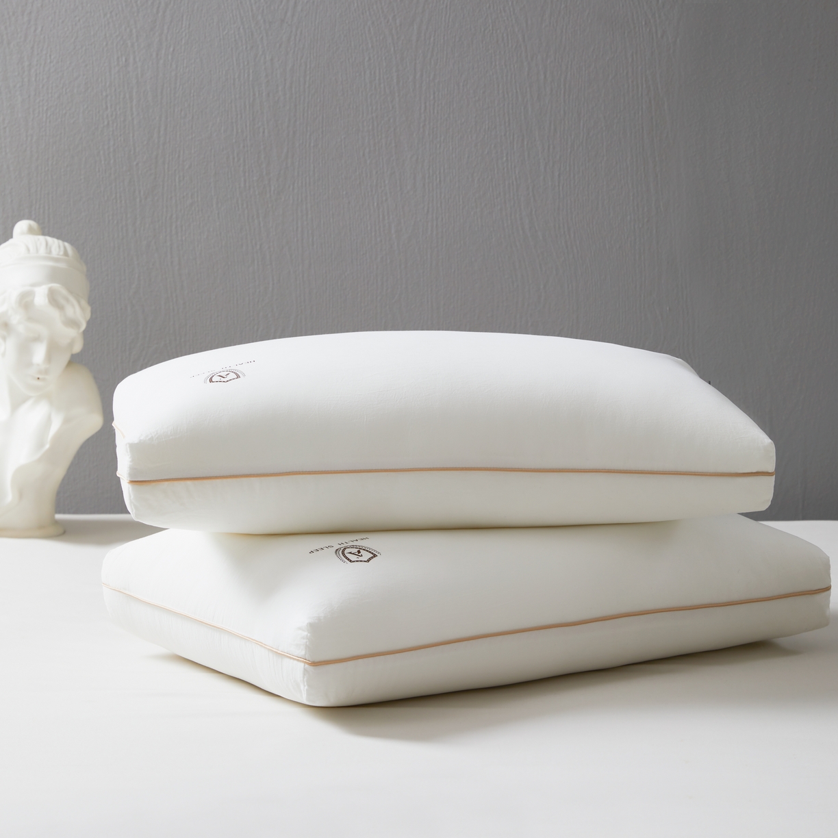 91家纺网 家纺一手货源 找家纺 星芯合家纺 2024新款水洗磨毛舒适弹弹枕 舒适弹弹枕48*74-高