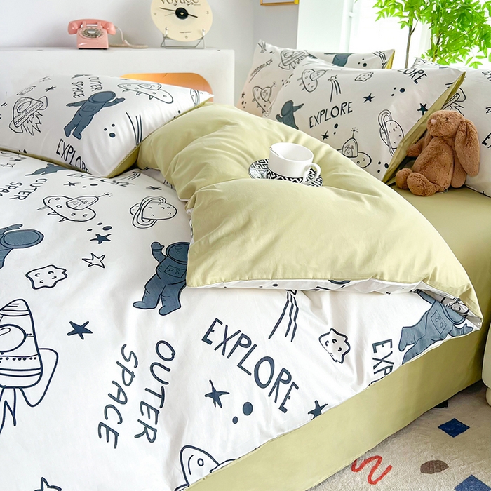 91家纺网 家纺一手货源 找家纺 雲归梦 2024新款全棉13070多规格四件套 探索太空