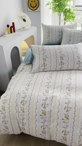 91家纺网 家纺一手货源 找家纺 雲归梦 2024新款全棉13070多规格四件套 宁静致远