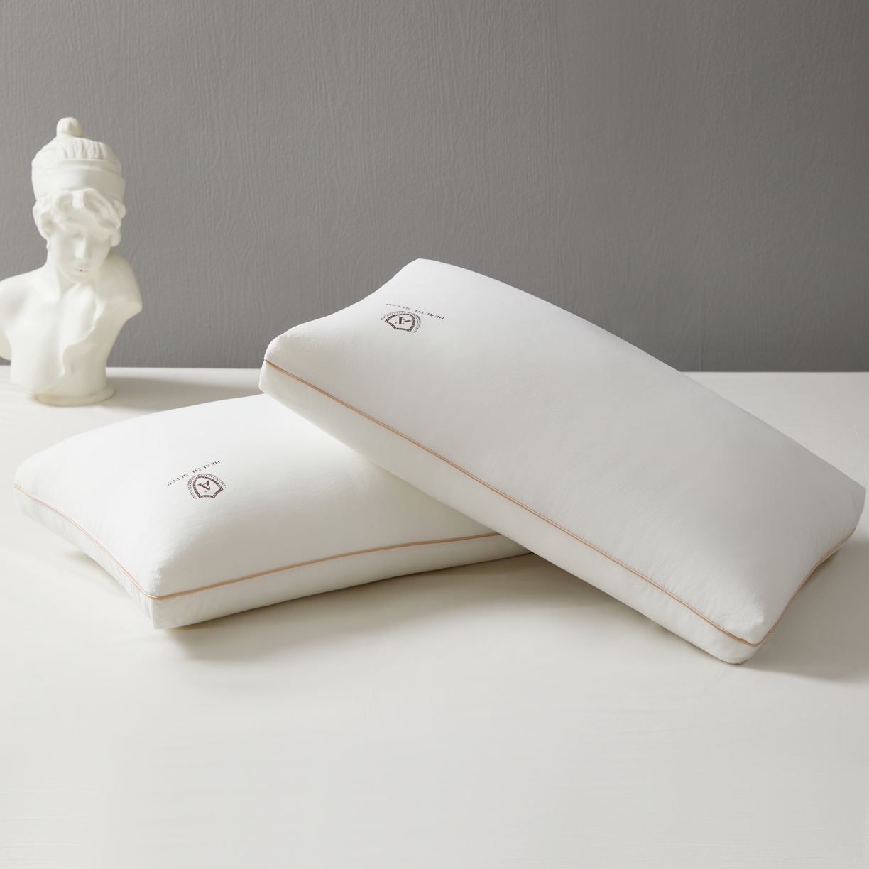 91家纺网 家纺一手货源 找家纺 星芯合家纺 2024新款水洗磨毛舒适弹弹枕 舒适弹弹枕48*74-高