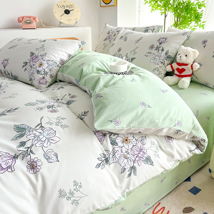 91家纺网 家纺一手货源 找家纺 雲归梦 2024新款全棉13070多规格四件套 花韵