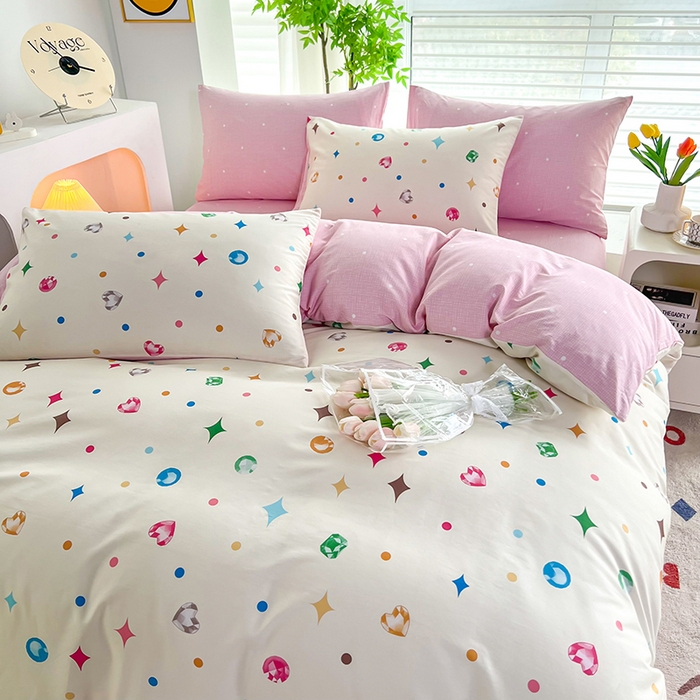 91家纺网 家纺一手货源 找家纺 雲归梦 2024新款全棉13070多规格四件套 钻石梦