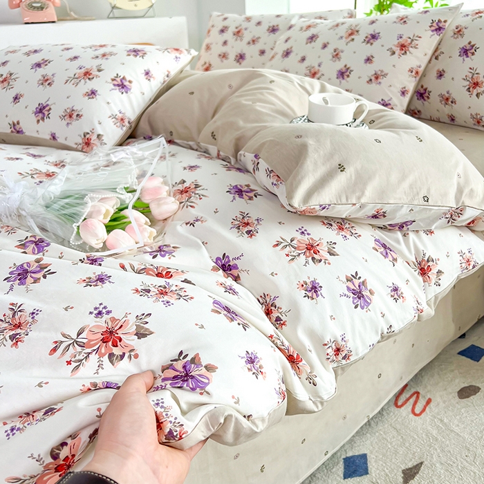 91家纺网 家纺一手货源 找家纺 雲归梦 2024新款全棉13070多规格四件套 夕云