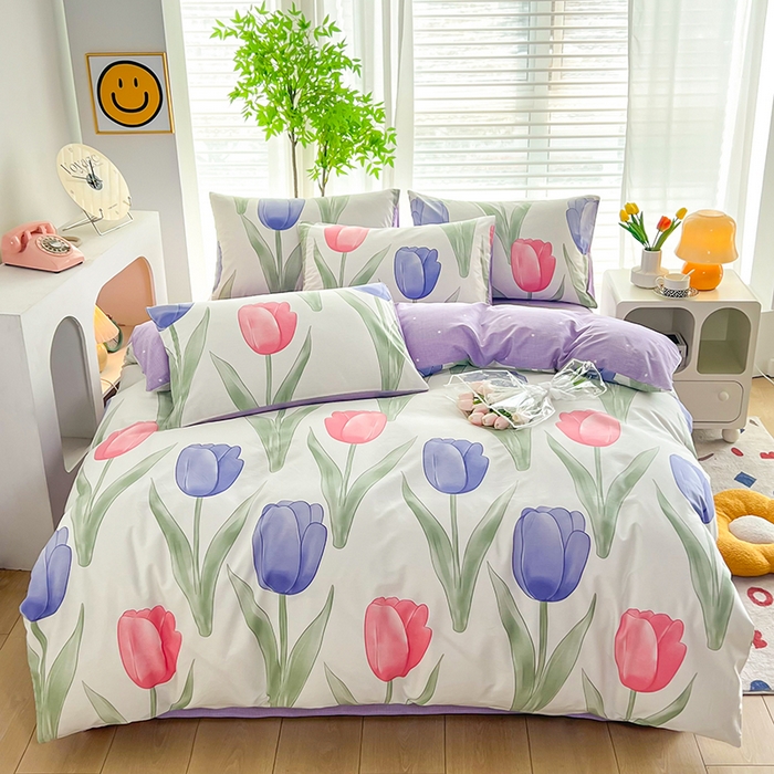 91家纺网 家纺一手货源 找家纺 雲归梦 2024新款全棉13070多规格四件套 香恋花