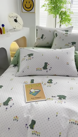 91家纺网 家纺一手货源 找家纺 雲归梦 2024新款全棉13070多规格四件套 小奶龙