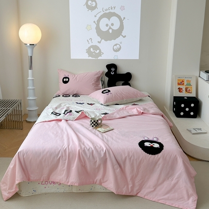 91家纺网 家纺一手货源 找家纺 （总）柚子YOUTH 2024新款小卡通全棉印+绣夏被四件套