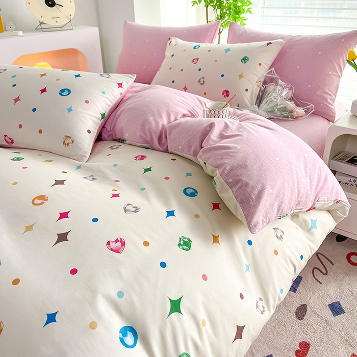 91家纺网 家纺一手货源 找家纺 雲归梦 2024新款全棉13070多规格四件套 钻石梦