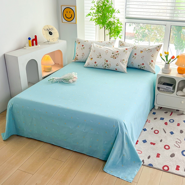 91家纺网 家纺一手货源 找家纺 雲归梦 2024新款全棉13070多规格四件套 花间小趣