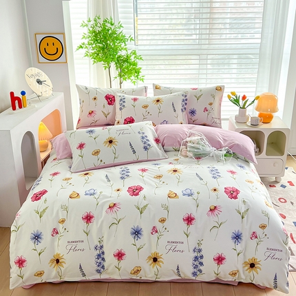 91家纺网 家纺一手货源 找家纺 雲归梦 2024新款全棉13070多规格四件套 花海