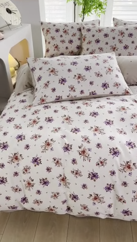 91家纺网 家纺一手货源 找家纺 雲归梦 2024新款全棉13070多规格四件套 夕云