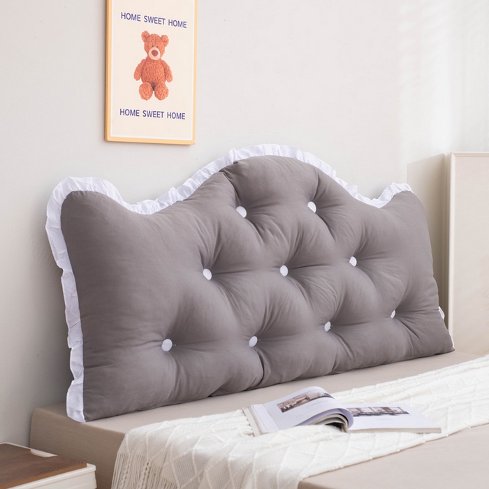 91家纺网 家纺一手货源 找家纺 美达人 2024新款水洗棉安妮儿系列珍珠棉靠背 吖妮-高级灰