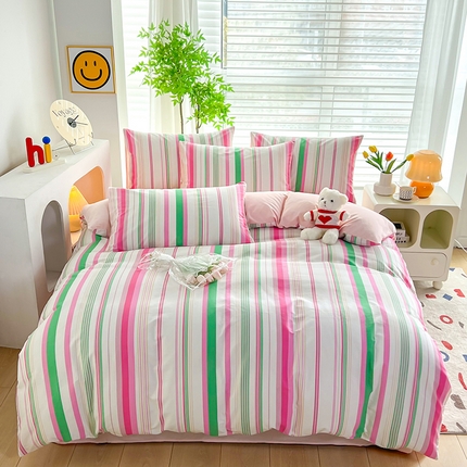 91家纺网 家纺一手货源 找家纺 雲归梦 2024新款全棉13070多规格四件套 彩虹