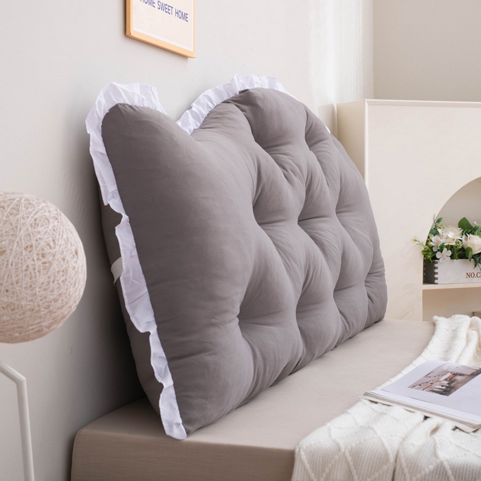 91家纺网 家纺一手货源 找家纺 美达人 2024新款水洗棉安妮儿系列珍珠棉靠背 吖妮-高级灰