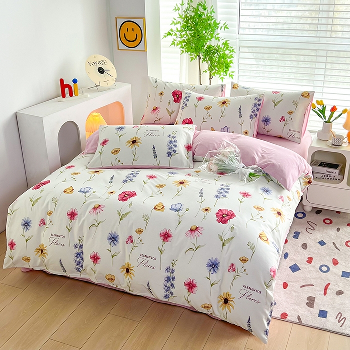 91家纺网 家纺一手货源 找家纺 雲归梦 2024新款全棉13070多规格四件套 花海