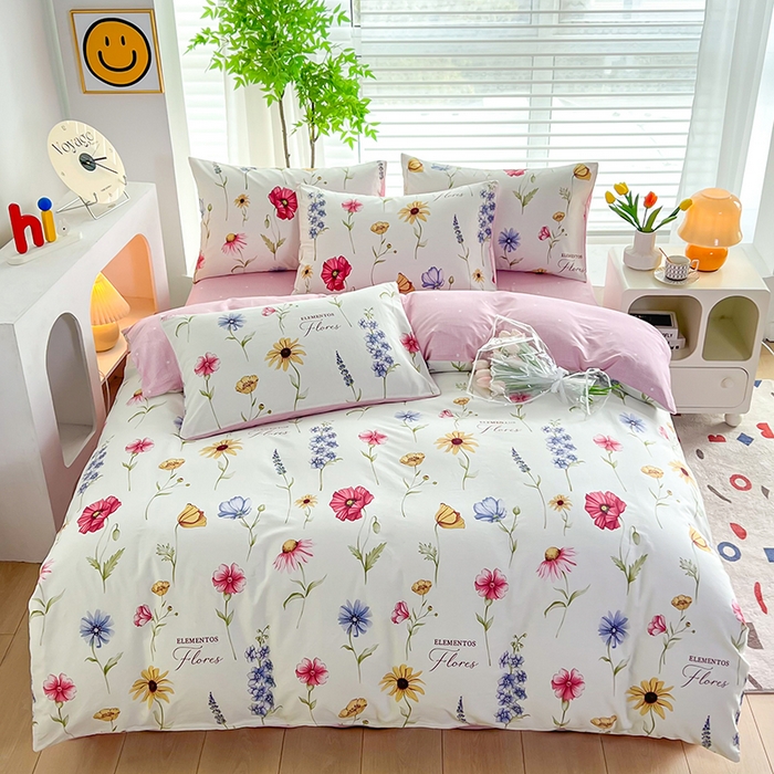 91家纺网 家纺一手货源 找家纺 雲归梦 2024新款全棉13070多规格四件套 花海