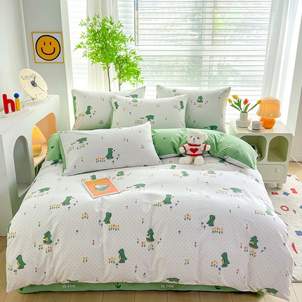 91家纺网 家纺一手货源 找家纺 雲归梦 2024新款全棉13070多规格四件套 小奶龙