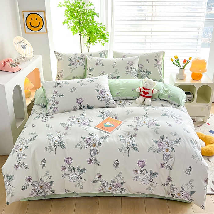 91家纺网 家纺一手货源 找家纺 雲归梦 2024新款全棉13070多规格四件套 花韵