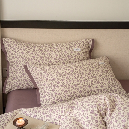 91家纺网 家纺一手货源 找家纺 （总）时光里 2024新款A类全棉双层纱单枕套