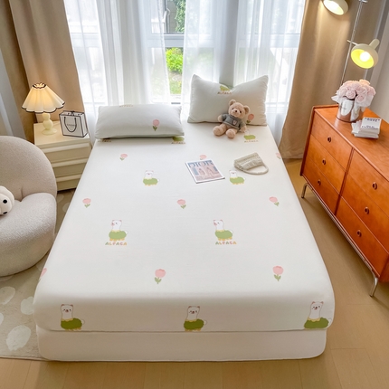 宏源家纺 2024新款超柔水洗云朵棉床笠 羊驼宝宝