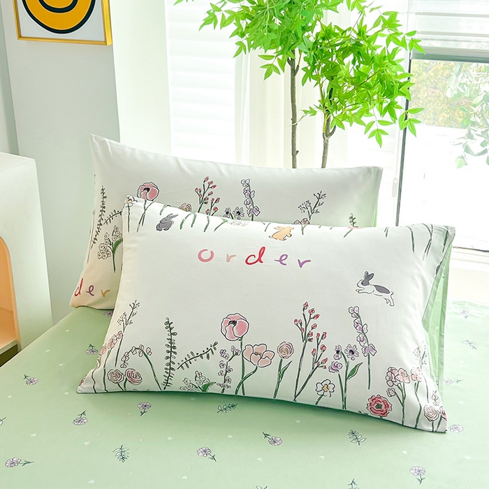 91家纺网 家纺一手货源 找家纺 雲归梦 2024新款全棉13070多规格四件套 花园兔