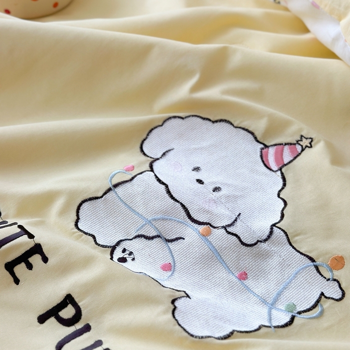 91家纺网 家纺一手货源 找家纺 （总）柚子YOUTH 2024新款小卡通全棉印+绣夏被四件套