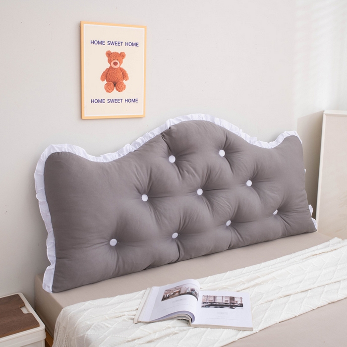 91家纺网 家纺一手货源 找家纺 美达人 2024新款水洗棉安妮儿系列珍珠棉靠背 吖妮-高级灰