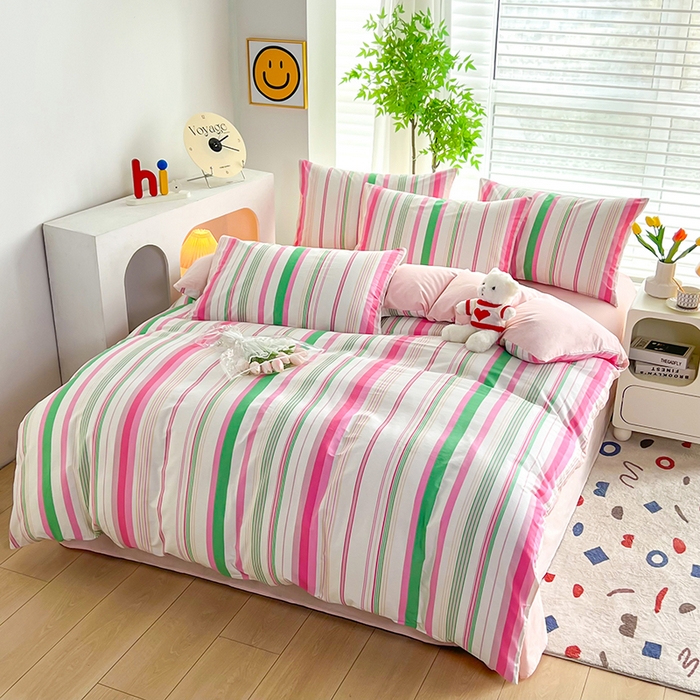 91家纺网 家纺一手货源 找家纺 雲归梦 2024新款全棉13070多规格四件套 彩虹