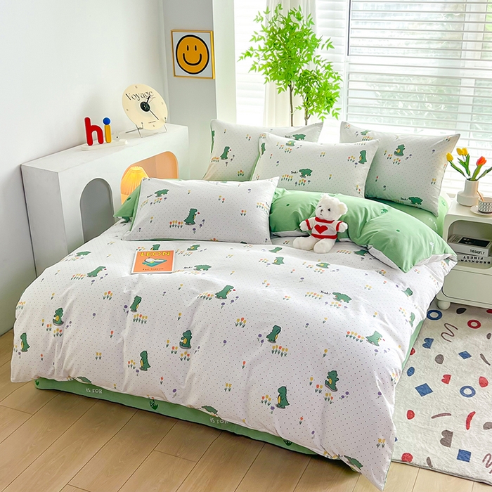 91家纺网 家纺一手货源 找家纺 雲归梦 2024新款全棉13070多规格四件套 小奶龙