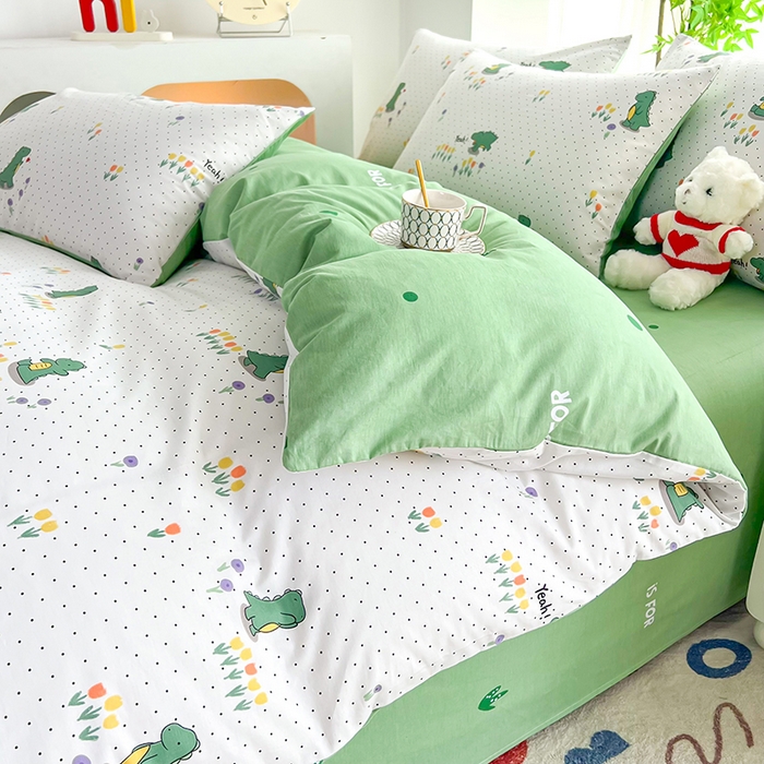 91家纺网 家纺一手货源 找家纺 雲归梦 2024新款全棉13070多规格四件套 小奶龙