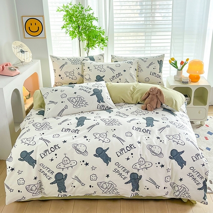 91家纺网 家纺一手货源 找家纺 雲归梦 2024新款全棉13070多规格四件套 探索太空