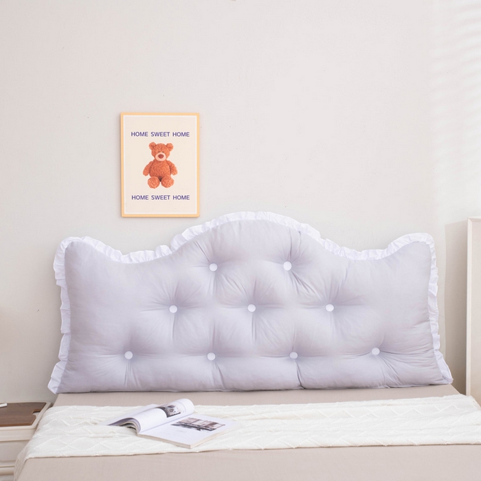 91家纺网 家纺一手货源 找家纺 美达人 2024新款水洗棉安妮儿系列珍珠棉靠背 吖妮-淡灰