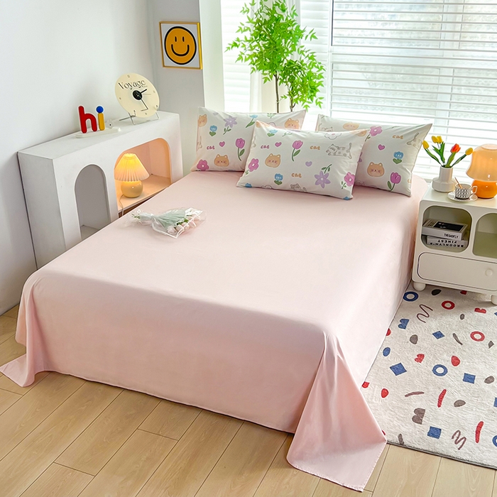 91家纺网 家纺一手货源 找家纺 雲归梦 2024新款全棉13070多规格四件套 幸福猫