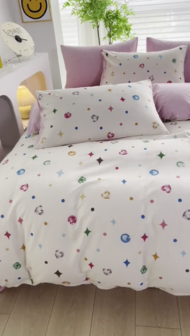 91家纺网 家纺一手货源 找家纺 雲归梦 2024新款全棉13070多规格四件套 钻石梦