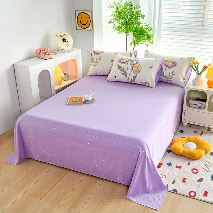 91家纺网 家纺一手货源 找家纺 雲归梦 2024新款全棉13070多规格四件套 虞美人之香（紫）