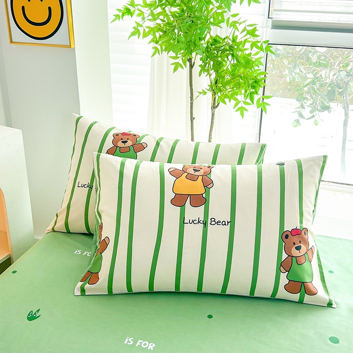 91家纺网 家纺一手货源 找家纺 雲归梦 2024新款全棉13070多规格四件套 竖条熊