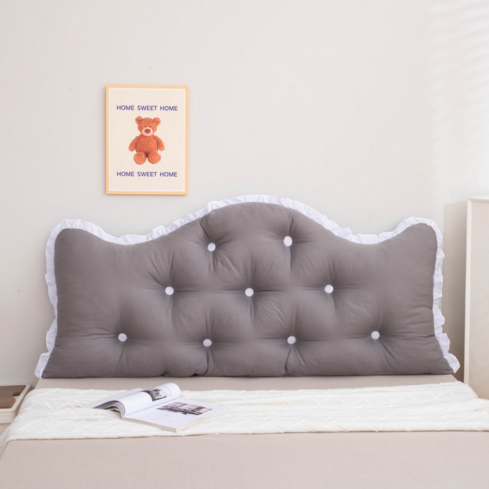 91家纺网 家纺一手货源 找家纺 美达人 2024新款水洗棉安妮儿系列珍珠棉靠背 吖妮-高级灰