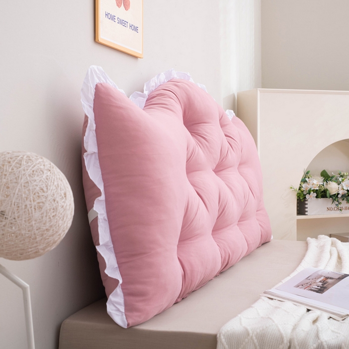 91家纺网 家纺一手货源 找家纺 （总）美达人 2024新款水洗棉安妮儿床头靠垫软包靠枕床靠背可拆洗