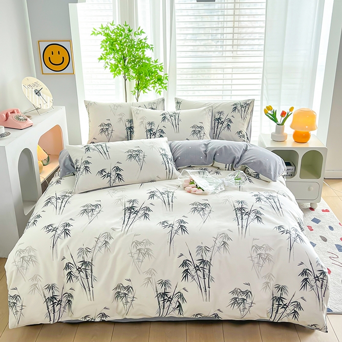 91家纺网 家纺一手货源 找家纺 雲归梦 2024新款全棉13070多规格四件套 墨竹