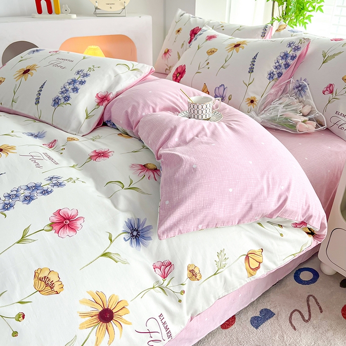 91家纺网 家纺一手货源 找家纺 雲归梦 2024新款全棉13070多规格四件套 花海