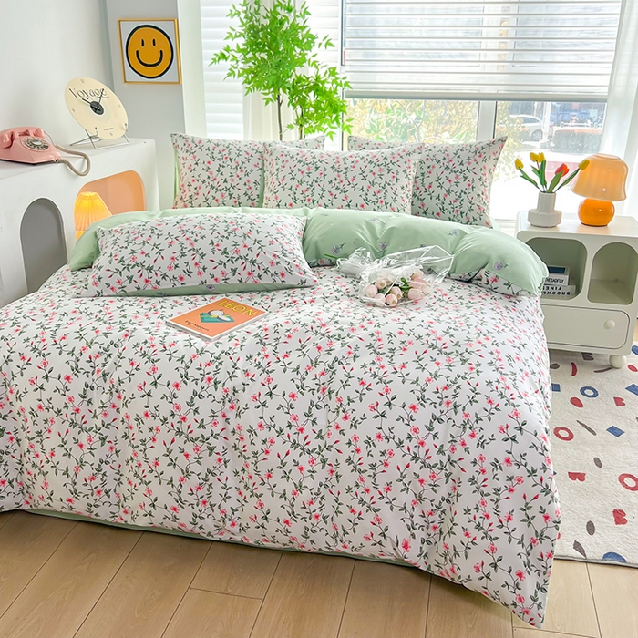 91家纺网 家纺一手货源 找家纺 雲归梦 2024新款全棉13070多规格四件套 春日