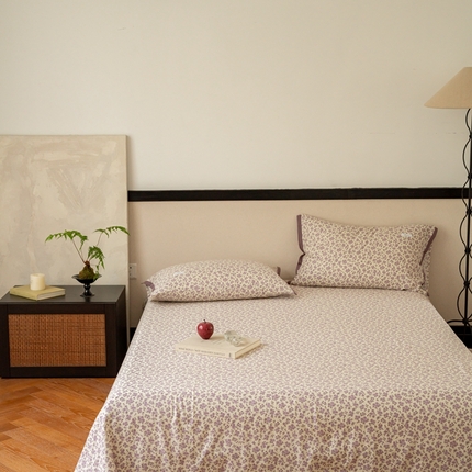 91家纺网 家纺一手货源 找家纺 （总）时光里 2024新款A类全棉双层纱床单