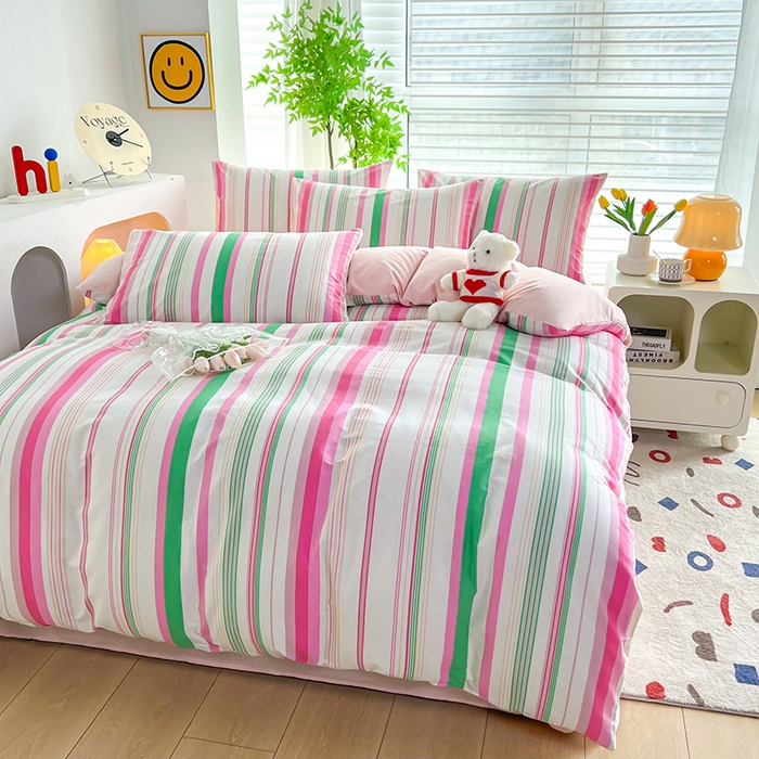 91家纺网 家纺一手货源 找家纺 雲归梦 2024新款全棉13070多规格四件套 彩虹