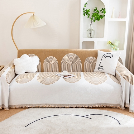 91家纺网 家纺一手货源 找家纺 （总）沐沐家纺 2026新款色织印花沙发巾