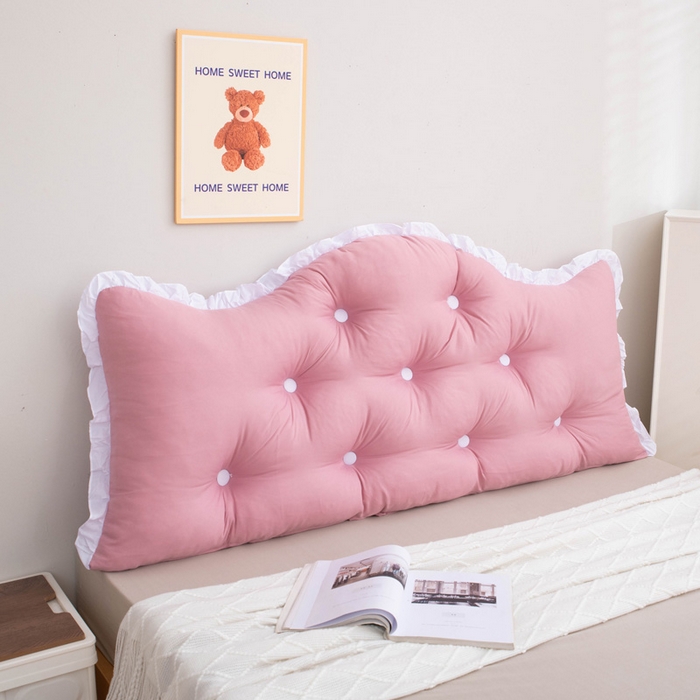 91家纺网 家纺一手货源 找家纺 （总）美达人 2024新款水洗棉安妮儿床头靠垫软包靠枕床靠背可拆洗