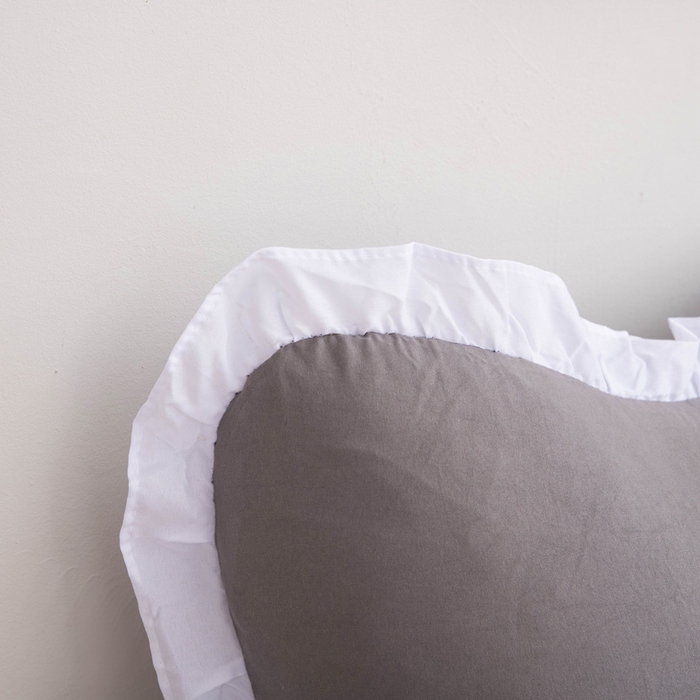 91家纺网 家纺一手货源 找家纺 美达人 2024新款水洗棉安妮儿系列珍珠棉靠背 吖妮-高级灰